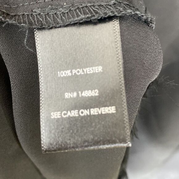 Torrid Georgette raw hem semi sheer black sleeveless top 1/1x/14-16 - Picture 6 of 6